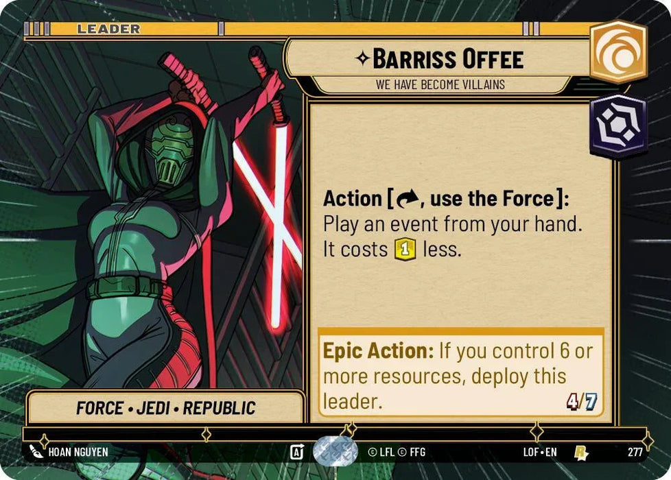 Barriss Offee (275) - We Have Become Villains (Hyperspace) (275) [Legends of the Force] - for just $0.10! 