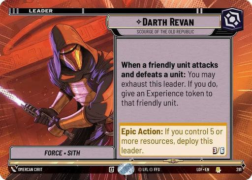 Darth Revan (281) - Scourge of the Old Republic (Hyperspace) (281) [Legends of the Force] - for just $0.45! 