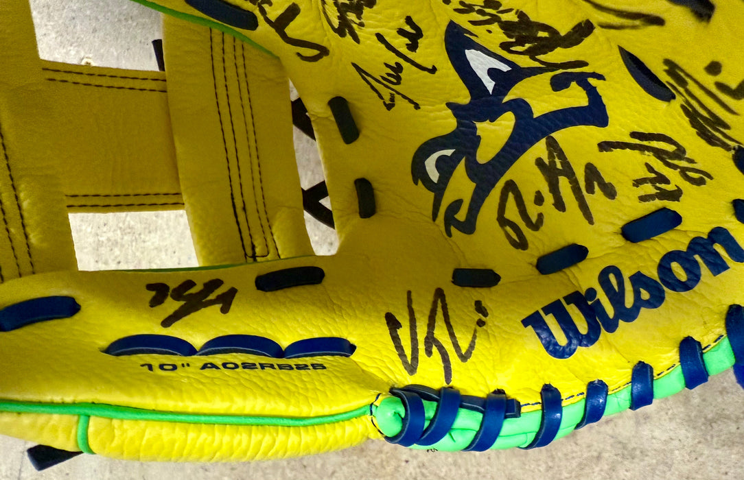 2025 Savannah Bananas Team Signed Youth Official Glove Cole Olson Oberst 30+ Sig - for just $650! 