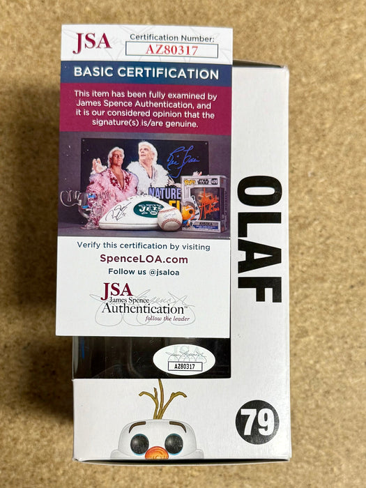 Josh Gad Signed Disney Frozen Flocked Olaf Asia 2014 Exclusive Funko Pop! #79 With JSA COA - for just $130! 