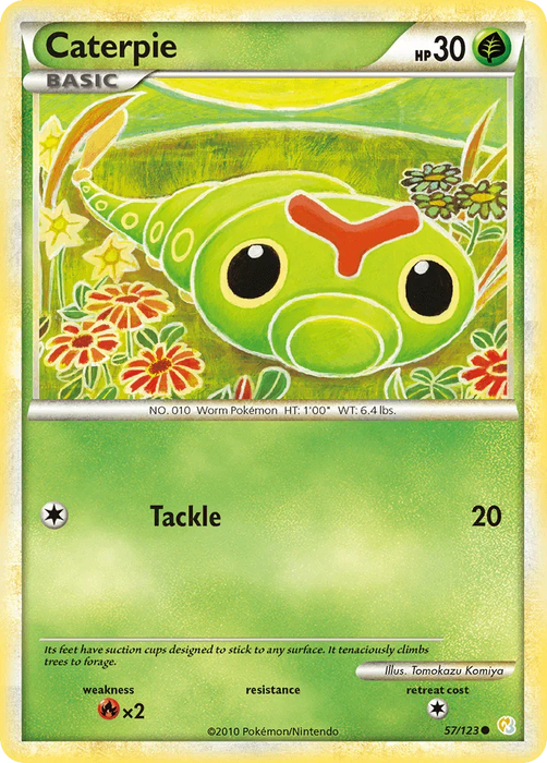 Caterpie (57/123) [HeartGold & SoulSilver: Base Set] - for just $0.40! 
