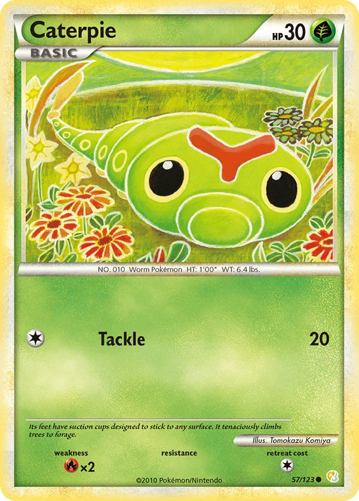 Caterpie (57/123) [HeartGold & SoulSilver: Base Set] - for just $0.55! 