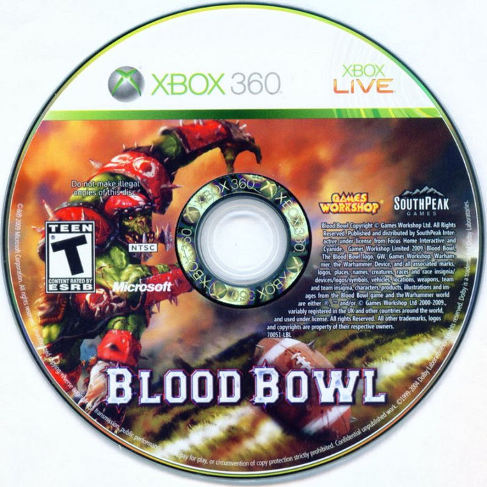 Blood Bowl – Xbox 360 (X360) - for just $8.99! 