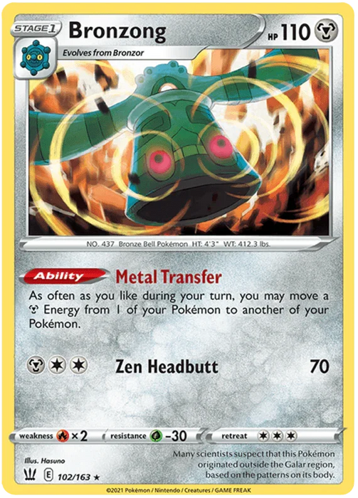 Bronzong (102/163) [Sword & Shield: Battle Styles] - for just $0.10! 