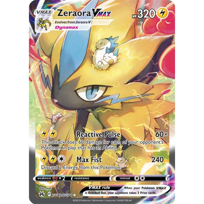 Zeraora VMAX (GG42/GG70) [Sword & Shield: Crown Zenith] - Just $4.30! Shop now at Retro Gaming of Denver