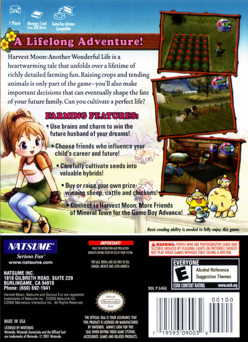 Harvest Moon: Another Wonderful Life – GameCube (GC) - for just $21.99! 