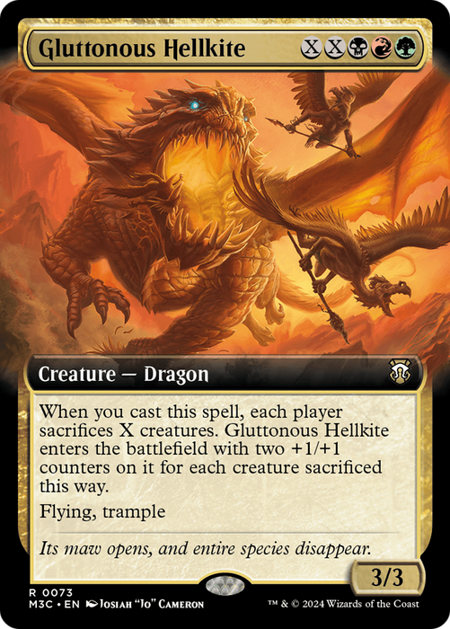 Gluttonous Hellkite (M3C-073) - Modern Horizons 3 Commander: (Extended Art) - for just $0.13! 
