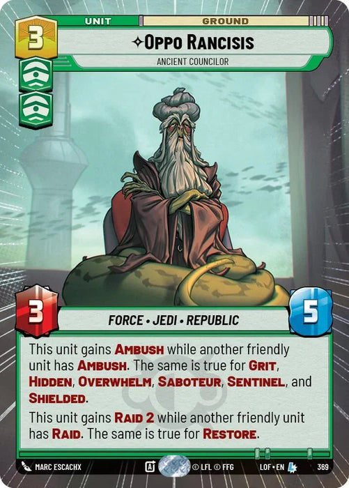 Oppo Rancisis (369) - Ancient Councilor (Hyperspace) (369) [Legends of the Force] - for just $0.45! 