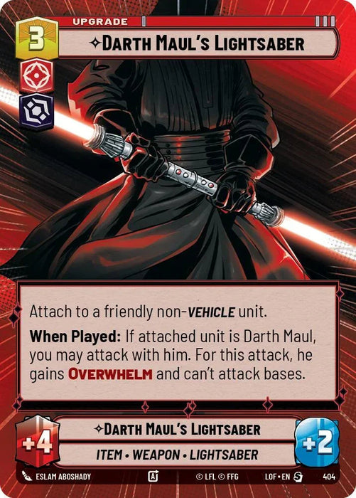 Darth Maul's Lightsaber (404) (Hyperspace) (404) [Legends of the Force] - for just $0.90! 