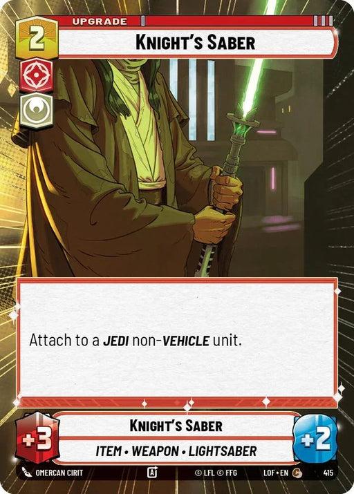 Knight's Saber (415) (Hyperspace) (415) [Legends of the Force] - for just $0.10! 