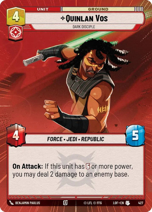 Quinlan Vos (427) - Dark Disciple (Hyperspace) (427) [Legends of the Force] - for just $0.15! 