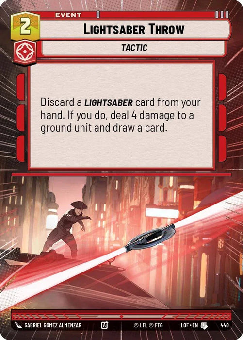 Lightsaber Throw (440) (Hyperspace) (440) [Legends of the Force] - for just $0.15! 