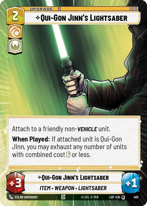 Qui-Gon Jinn's Lightsaber (465) (Hyperspace) (465) [Legends of the Force] - for just $0.45! 