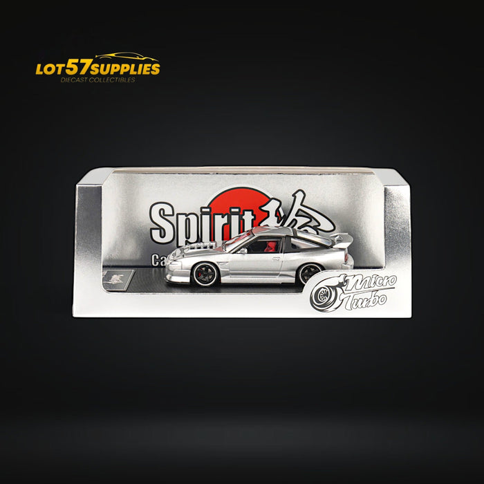 MicroTurbo Custom 180SX Miyabi 180SX Metallic Silver 1:64 - for just $44.99! 