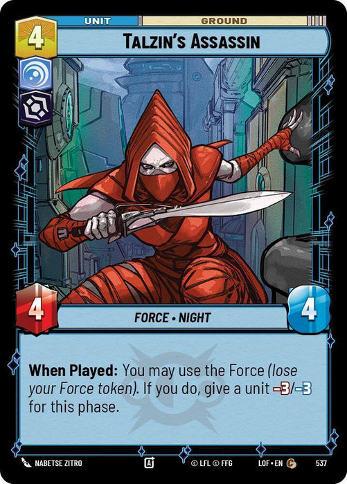 Talzin's Assassin (537) (Foil) (537) [Legends of the Force] - for just $0.10! 