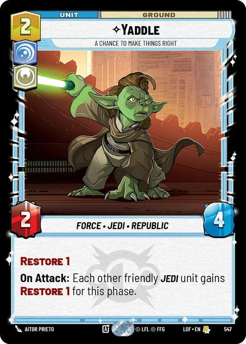Yaddle (547) - A Chance To Make Things Right (Foil) (547) [Legends of the Force] - for just $1.75! 