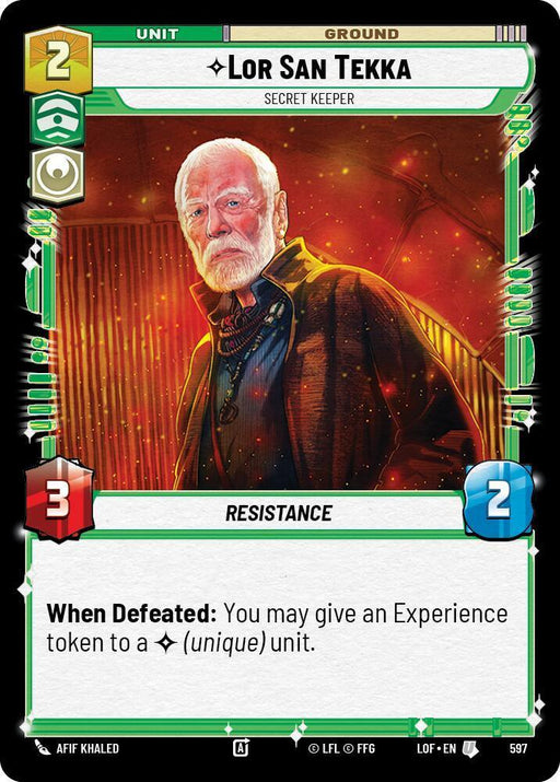 Lor San Tekka (597) - Secret Keeper (Foil) (597) [Legends of the Force] - for just $0.10! 