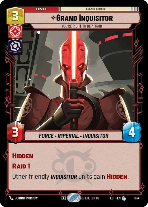Grand Inquisitor (634) - You're Right to Be Afraid (Foil) (634) [Legends of the Force] - for just $0.95! 