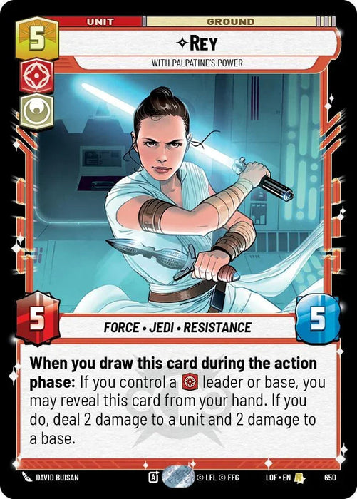 Rey (650) - With Palpatine's Power (Foil) (650) [Legends of the Force] - for just $0.20! 
