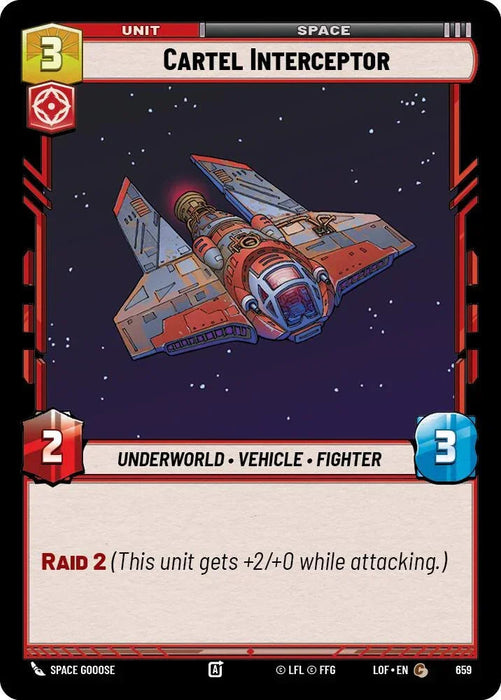 Cartel Interceptor (659) (Foil) (659) [Legends of the Force] - for just $0.10! 