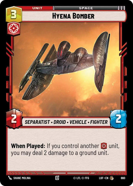 Hyena Bomber (660) (Foil) (660) [Legends of the Force] - for just $0.10! 