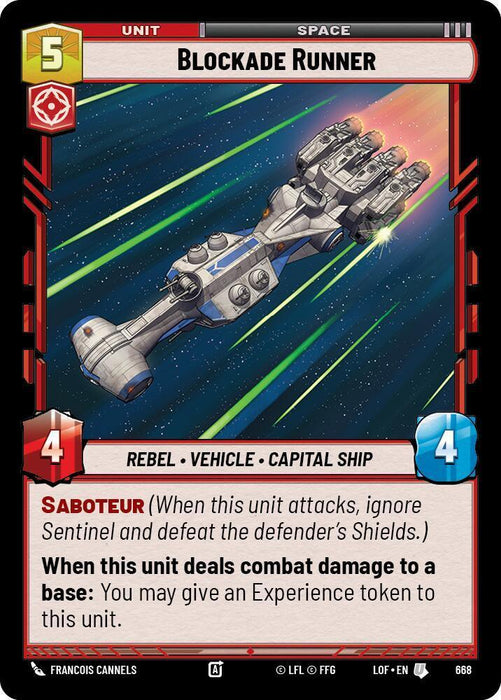 Blockade Runner (668) (Foil) (668) [Legends of the Force] - for just $0.10! 