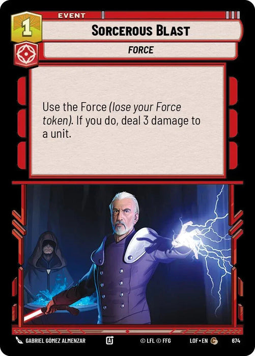 Sorcerous Blast (674) (Foil) (674) [Legends of the Force] - for just $0.10! 