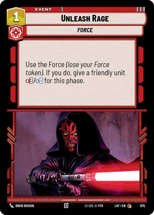 Unleash Rage (675) (Foil) (675) [Legends of the Force] - for just $0.10! 