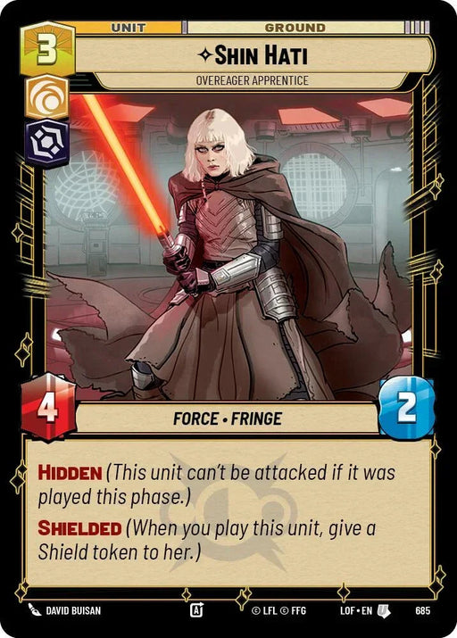 Shin Hati (685) - Overeager Apprentice (Foil) (685) [Legends of the Force] - for just $0.10! 