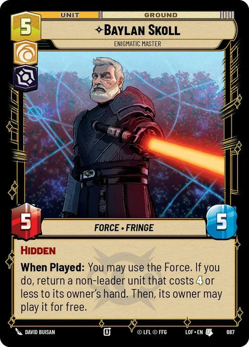Baylan Skoll (687) - Enigmatic Master (Foil) (687) [Legends of the Force] - for just $0.10! 