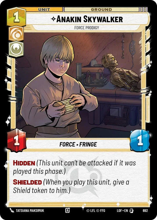 Anakin Skywalker (692) - Force Prodigy (Foil) (692) [Legends of the Force] - for just $0.10! 