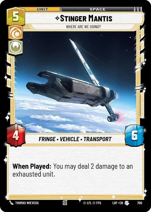 Stinger Mantis (700) - Where Are We Going? (Foil) (700) [Legends of the Force] - for just $0.10! 