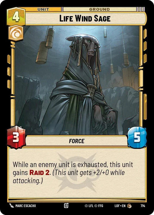 Life Wind Sage (714) (Foil) (714) [Legends of the Force] - for just $0.10! 