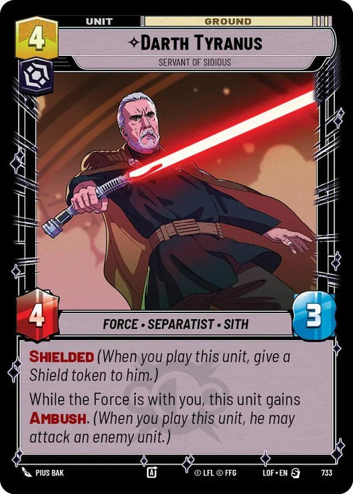 Darth Tyranus (733) - Servant of Sidious (Foil) (733) [Legends of the Force] - for just $0.90! 
