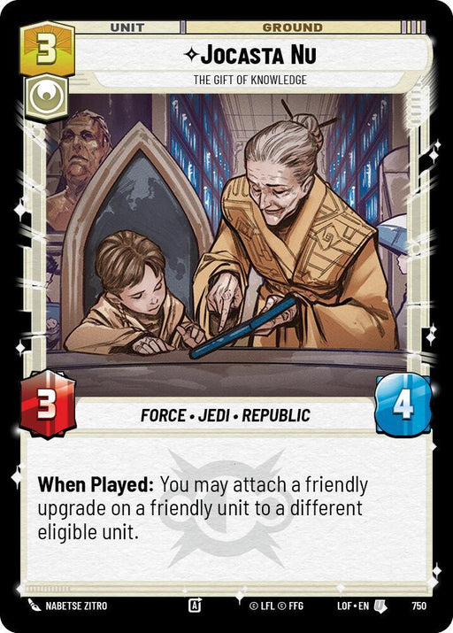 Jocasta Nu (750) - The Gift of Knowledge (Foil) (750) [Legends of the Force] - for just $0.10! 