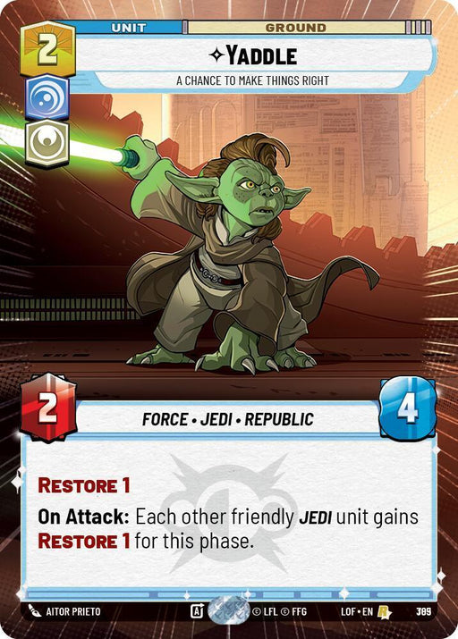 Yaddle (785) - A Chance To Make Things Right (Hyperspace Foil) (785) [Legends of the Force] - for just $2.20! 