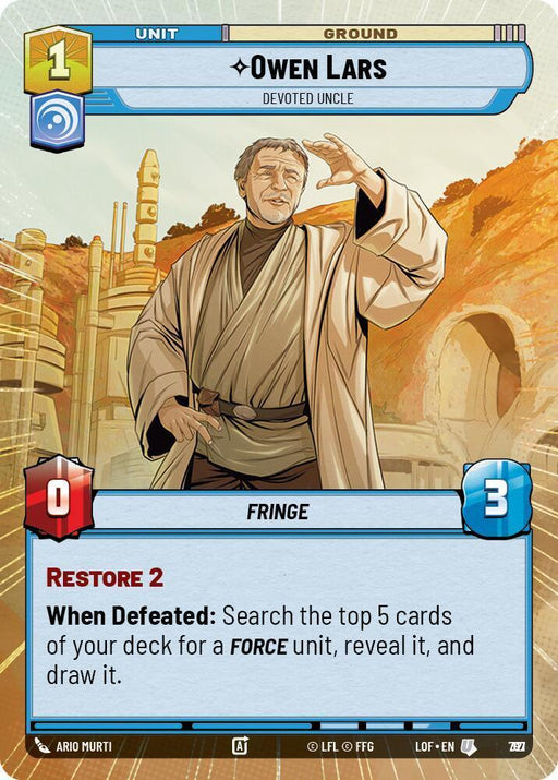 Owen Lars (797) - Devoted Uncle (Hyperspace Foil) (797) [Legends of the Force] - for just $1! 