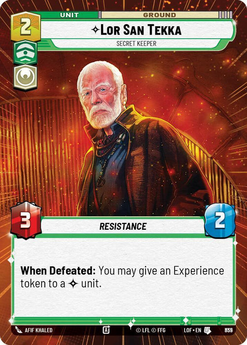 Lor San Tekka (835) - Secret Keeper (Hyperspace Foil) (835) [Legends of the Force] - for just $0.15! 