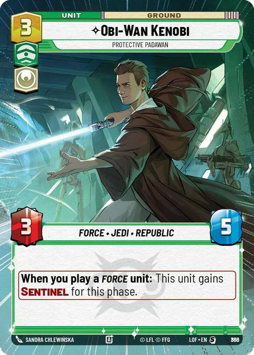 Obi-Wan Kenobi (836) - Protective Padawan (Hyperspace Foil) (836) [Legends of the Force] - for just $2.05! 