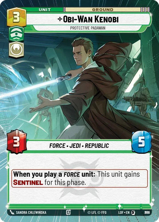 Obi-Wan Kenobi (836) - Protective Padawan (Hyperspace Foil) (836) [Legends of the Force] - for just $2.10! 