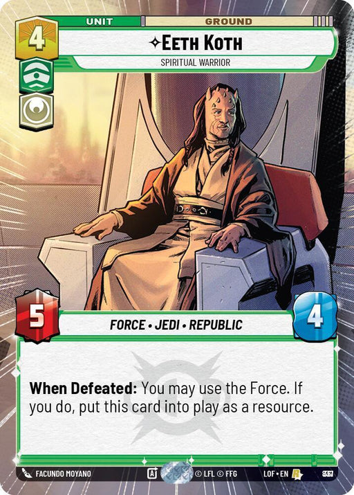 Eeth Koth (837) - Spiritual Warrior (Hyperspace Foil) (837) [Legends of the Force] - for just $0.85! 