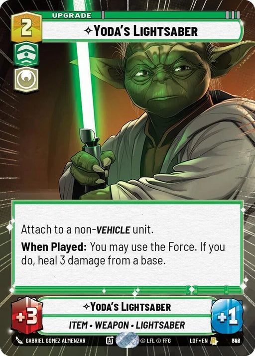 Yoda's Lightsaber (842) (Hyperspace Foil) (842) [Legends of the Force] - for just $2.90! 