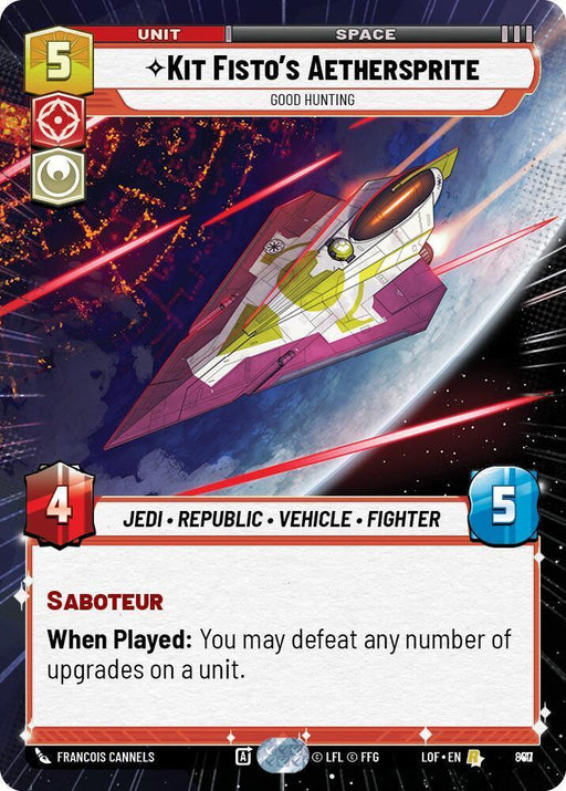 Kit Fisto's Aethersprite (887) - Good Hunting (Hyperspace Foil) (887) [Legends of the Force] - for just $3.10! 