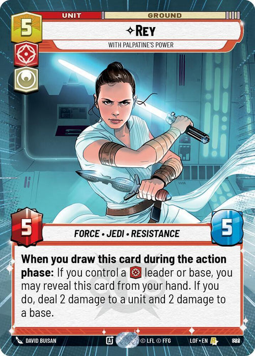 Rey (888) - With Palpatine's Power (Hyperspace Foil) (888) [Legends of the Force] - for just $1.30! 