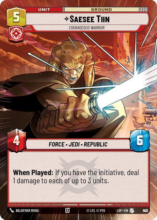 Saesee Tiin (907) - Courageous Warrior (Hyperspace Foil) (907) [Legends of the Force] - for just $0.15! 