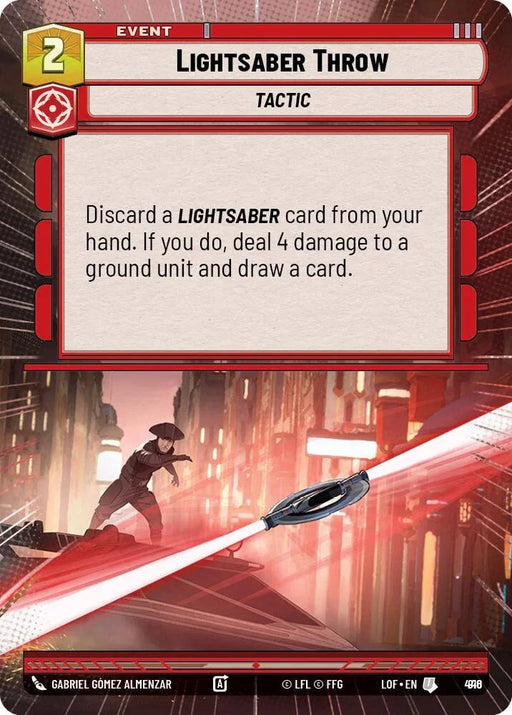 Lightsaber Throw (916) (Hyperspace Foil) (916) [Legends of the Force] - for just $0.15! 