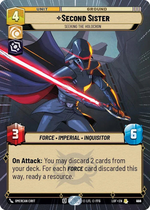Second Sister (924) - Seeking the Holocron (Hyperspace Foil) (924) [Legends of the Force] - for just $0.30! 