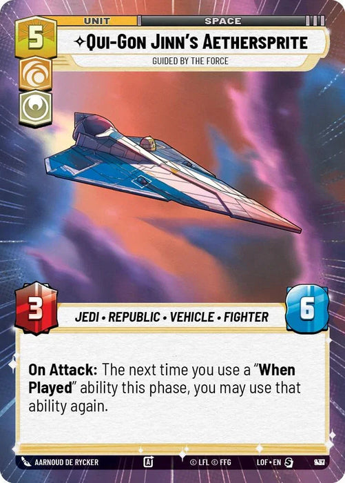 Qui-Gon Jinn's Aethersprite (937) - Guided by the Force (Hyperspace Foil) (937) [Legends of the Force] - for just $0.95! 