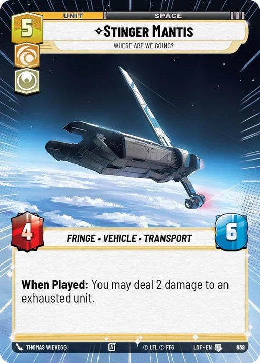 Stinger Mantis (938) - Where Are We Going? (Hyperspace Foil) (938) [Legends of the Force] - for just $0.15! 