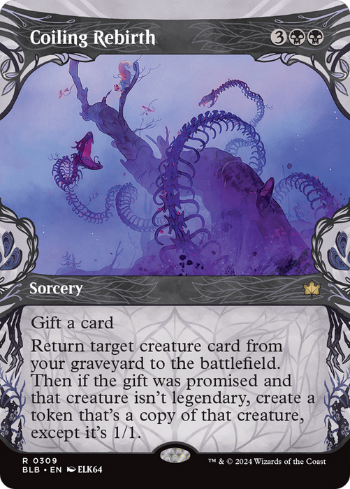 Coiling Rebirth (BLB-309) - Bloomburrow: (Showcase) (Borderless) - for just $0.12! 